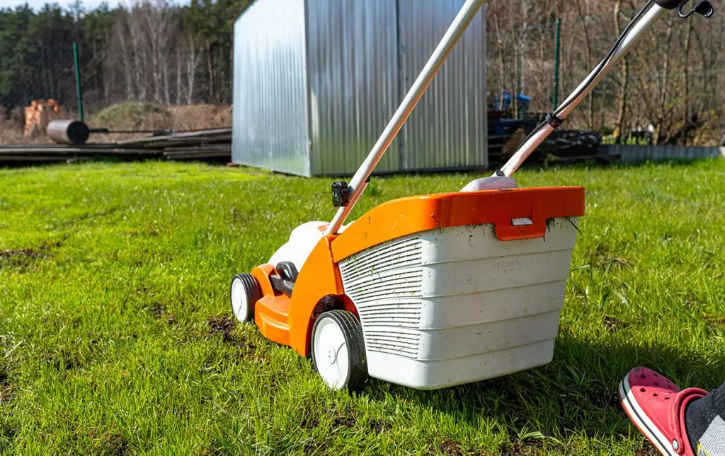 shed with mower
